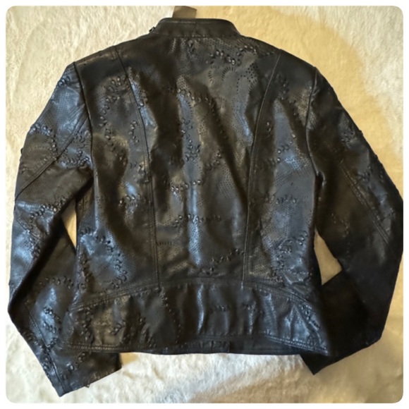 RALPH LAUREN TOOLED LEATHER MOTO JACKET SIZE 10 NWT - Picture 16 of 16